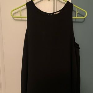 Black sleeveless blouse